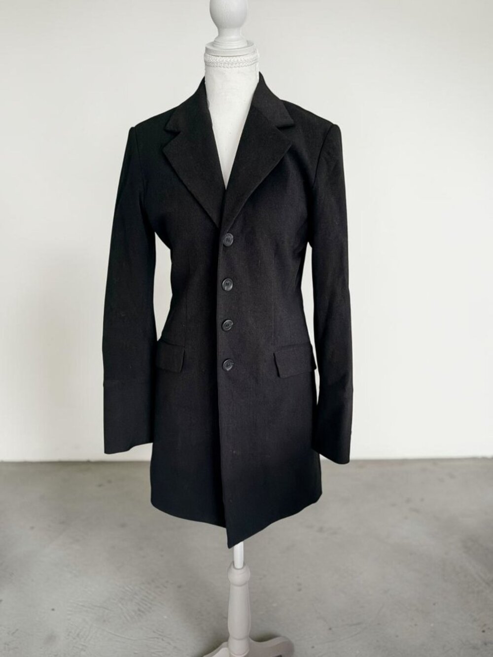 H&M Dark Gray Long Blazer Jacket Size 36 / US 6